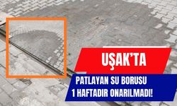 Uşak’ta patlayan su borusu 1 haftadır onarılmadı!