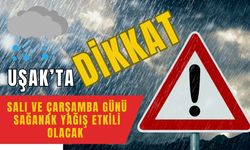 Uşak’ta Salı ve Çarşamba Sağanak Yağış Etkili Olacak