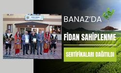 Banaz’da Fidan Sahiplenme Sertifikaları Dağıtıldı
