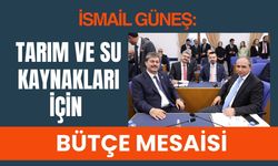 İsmail Güneş: Tarım ve Su Kaynakları İçin Bütçe Mesaisi