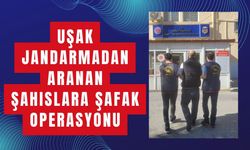 Uşak Jandarmadan Aranan Şahıslara Şafak Operasyonu