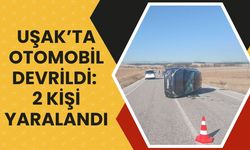 Uşak’ta otomobil devrildi: 2 kişi yaralandı