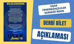 Uşak Fenerbahçeliler Derneği’nden Derbi Bilet Açıklaması