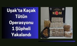 Uşak’ta Kaçak Tütün Operasyonu: 1 Şüpheli Yakalandı