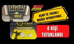 Uşak merkezde operasyon: Metamfetamin ve silah ele geçti