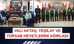 Vali Aktaş, Yeşilay ve TÜRSAB Heyetlerini Ağırladı