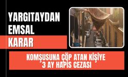Komşusuna Çöp Atan Kişiye 3 Ay Hapis Cezası