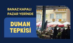 Banaz Kapalı Pazarı’nda Duman Tepkisi