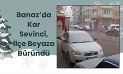 Banaz’da Kar Sevinci, İlçe Beyaza Büründü