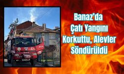 Banaz’da Çatı Yangını Korkuttu, Alevler Söndürüldü