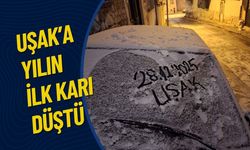 Uşak’a Yılın İlk Kar Yağışı'nda Şehir Beyaza Büründü