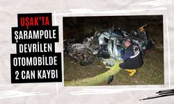 Uşak’ta Şarampole Devrilen Otomobilde 2 Can Kaybı