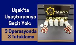 Uşak’ta Yasaklı Maddeye Geçit Yok: 3 Operasyonda 3 Tutuklama