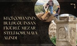 Keçi Çobanı İnsan Figürlü Mezar Steli Buldu
