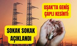 Uşak’ta Geniş Çaplı Kesinti: Sokak Sokak Açıklandı