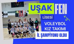 Uşak Fen Lisesi Voleybol Kız Takımı İl Şampiyonu Oldu