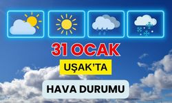 Uşak’ta 31 Ocak Cumartesi Yağmur ve Soğuk Etkili Olacak