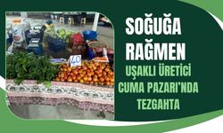 Soğuğa Rağmen Uşaklı Üretici Cuma Pazarı’nda Tezgahta