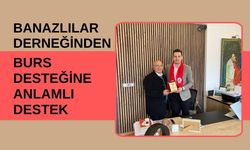 Banazlılar Derneğinden Burs Desteğine Anlamlı Plaket
