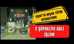 Uşak’ta Kaçak Tütün Operasyonu,  2 Şüpheliye Adli İşlem