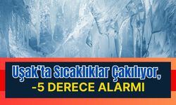 Uşak’ta Sıcaklıklar Çakılıyor, -5 Derece Alarmı