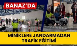 Banaz’da Miniklere Jandarmadan Trafik Eğitimi