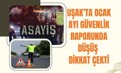 Uşak'ta Ocak Ayı Güvenlik Raporunda Düşüş Dikkat Çekti