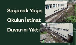 Sağanak Yağış Okulun İstinat Duvarını Yıktı