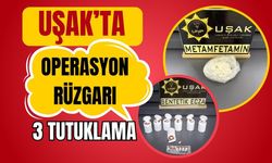Uşak’ta Operasyon Rüzgarı, 3 Tutuklama