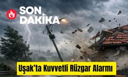 Uşak’ta Kuvvetli Rüzgar,Alarmı Geceye Kadar Sürecek