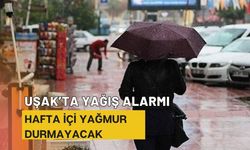 Uşak’ta Yağış Alarmı, Hafta İçi Yağmur Durmayacak