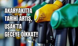 Akaryakıtta Tarihi Artış, Uşak’ta Geceye Dikkat