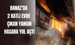 Banaz’da 2 Katlı Evde Çıkan Yangın Hasara Yol Açtı
