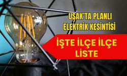 Uşak’ta Planlı Elektrik Kesintisi İşte İlçe İlçe Liste