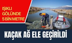 Işıklı Gölünde 5 Bin Metre Kaçak Ağ Ele Geçirildi