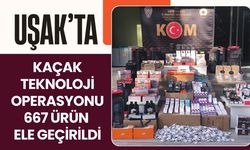 Uşak’ta Kaçak Teknoloji Operasyonu, 667 Ürün Ele Geçirildi