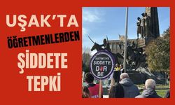 Uşak’ta Öğretmenlerden Şiddete Tepki