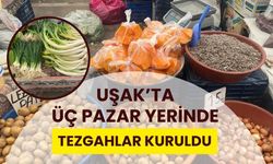 Uşak’ta Üç Pazar Yerinde Tezgahlar Kuruldu