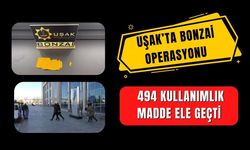 Uşak’ta Bonzai Operasyonu: 494 Kullanımlık Madde Ele Geçti