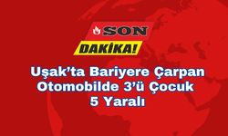 Uşak’ta Bariyere Çarpan Otomobilde 3’ü Çocuk 5 Yaralı