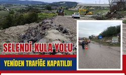 Selendi-Kula Yolu Yeniden Trafiğe Kapatıldı