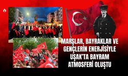 Marşlar, Bayraklar ve Gençlerin Enerjisiyle Uşak’ta Bayram Atmosferi Oluştu