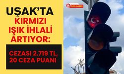 Uşak’ta Kırmızı Işık İhlali Artıyor: Cezası 2.719 TL, 20 Ceza Puanı
