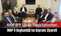AK Parti Uşak Teşkilatından MHP İl Başkanlığı’na Bayram Ziyareti
