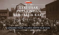 Eski Uşak Pazarından Nostaljik Kare, Çarşamba Pazarı Yıllarca Kentin Kalbi Oldu
