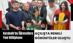Karahallı’da Öğrencilere Yeni Kütüphane, Açılışta Renkli Görüntüler Oluştu