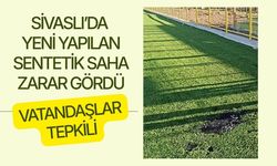 Sivaslı’da Yeni Yapılan Sentetik Saha Zarar Gördü: Vatandaşlar Tepkili