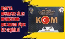 Uşak’ta Ruhsatsız Silah Operasyonu: İş Yerinde Tabanca ve Çok Sayıda Fişek Ele Geçirildi