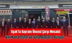 Uşak’ta Bayram Öncesi Çarşı Mesaisi: Vali Kartal Esnaf ve Vatandaşlarla Buluştu