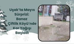 Uşak’ta Mayıs Sürprizi: Banaz Çiftlik Köyü’nde Kar Yağışı Başladı